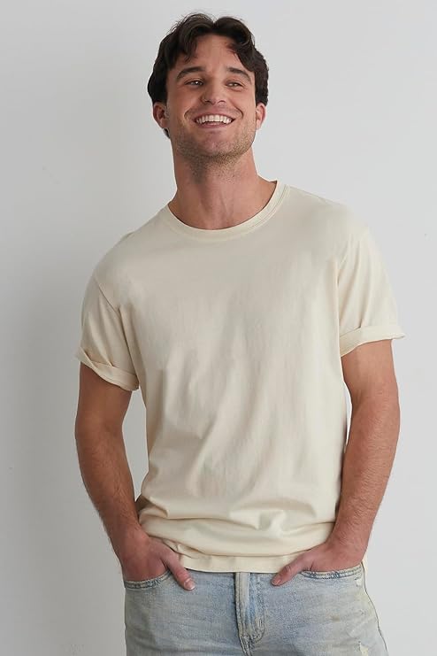 Fair Indigo Men’s Short Sleeve 100% Organic Pima Cotton T-Shirt