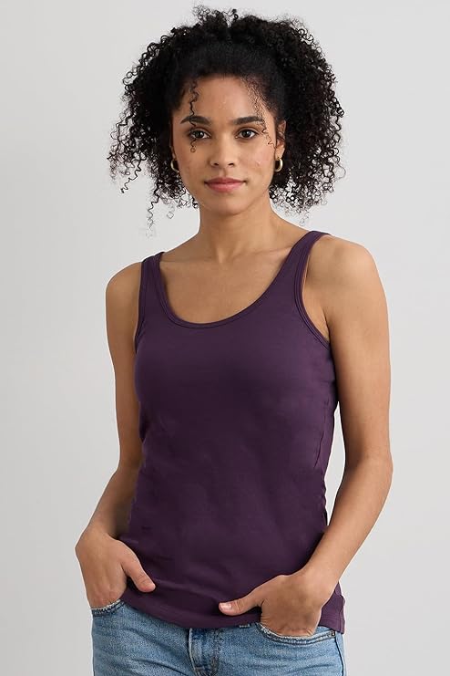 Fair Indigo Women’s 100% Organic Pima Cotton Tank Top